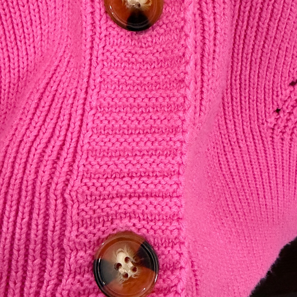 Time and Tru Cozy Pink Cardigan Sweater - Picture 4 of 4